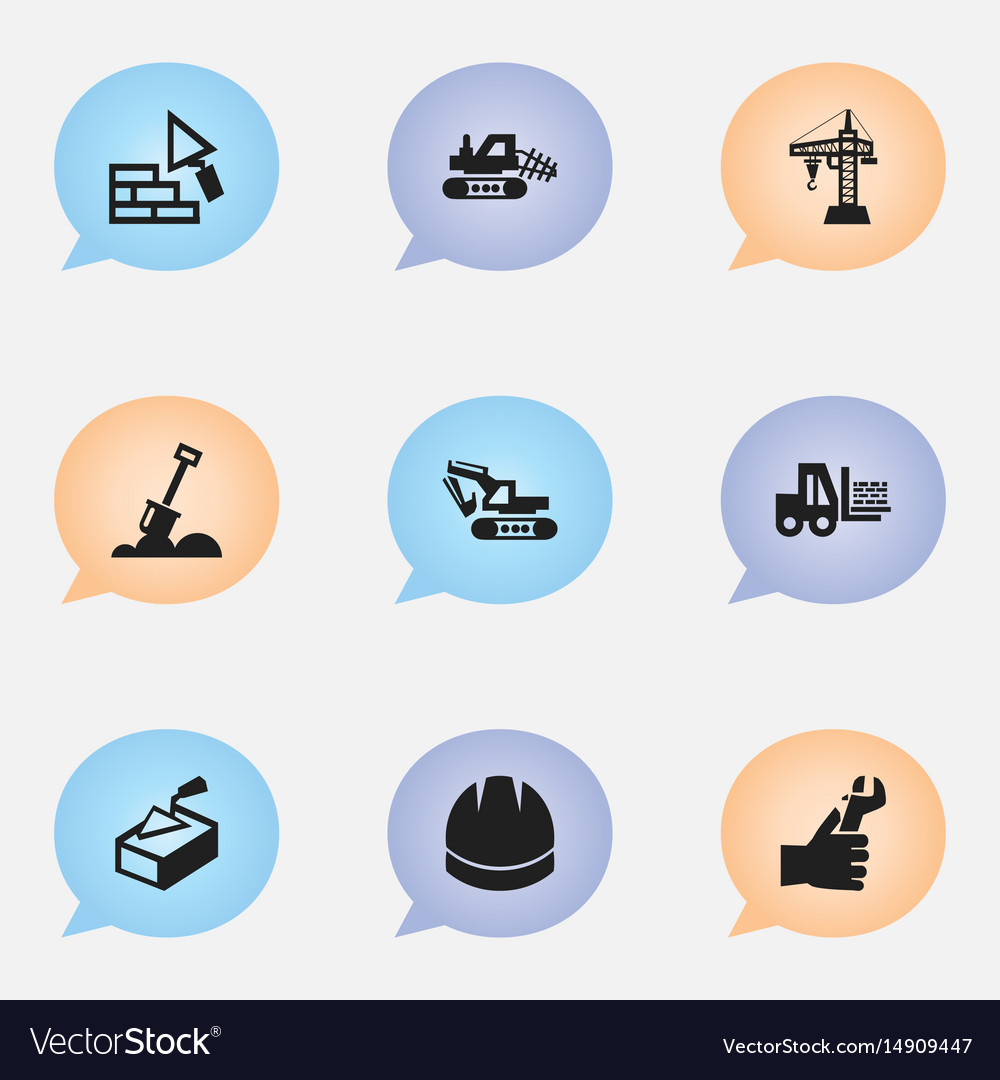 Set of 9 editable structure icons includes