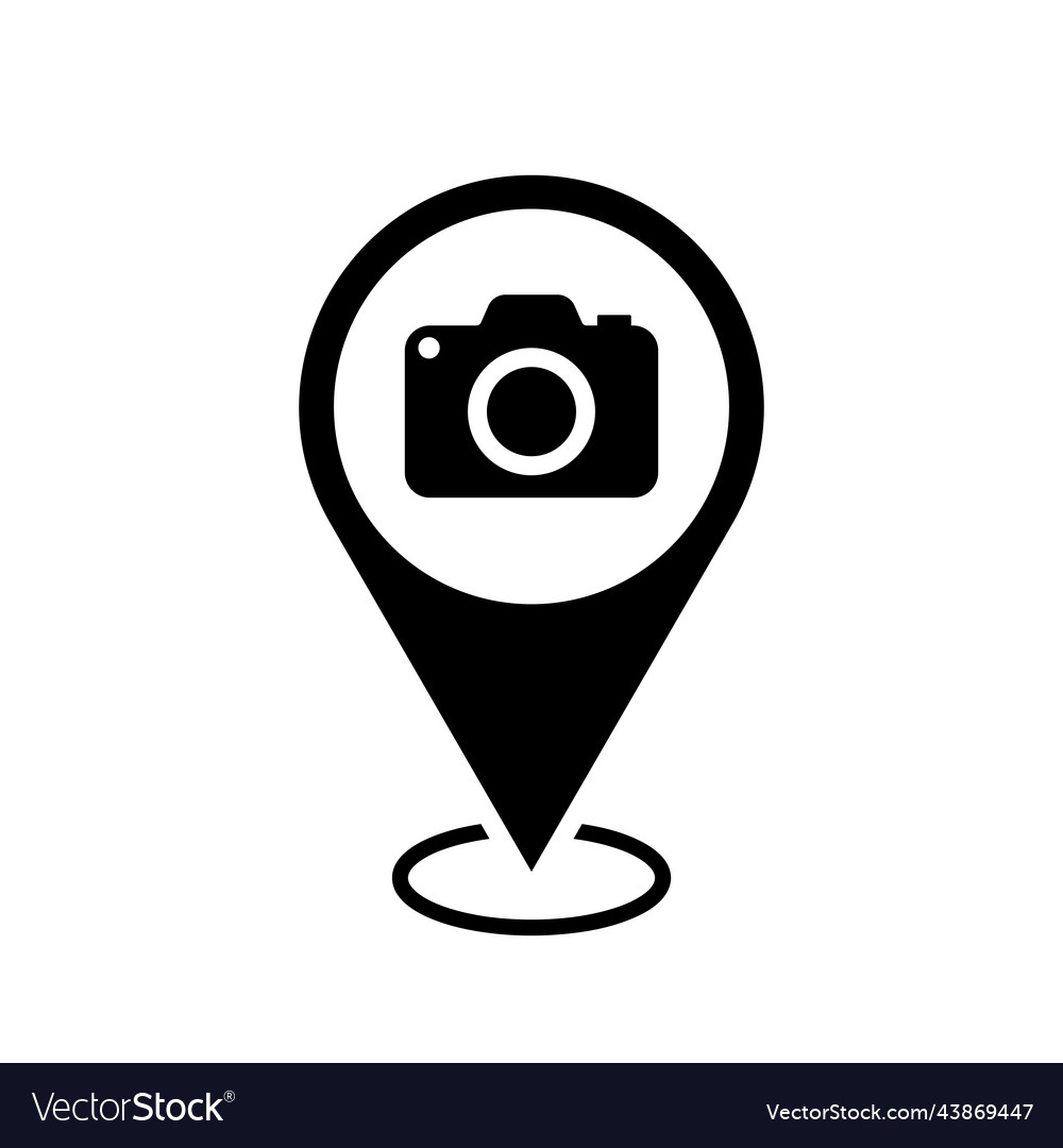 Sightseeing hotspot location map pointer photo Vector Image Sightseeing hotspot location map pointer photo