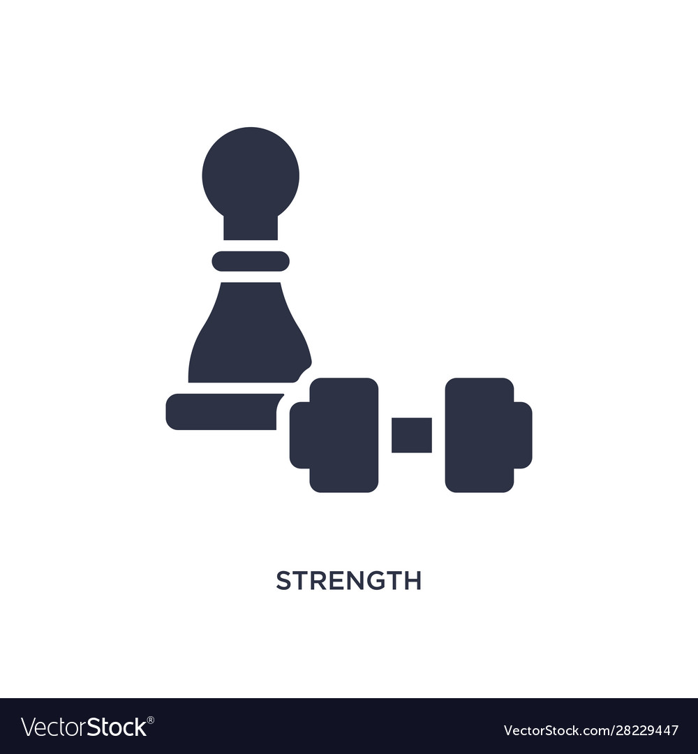 Strength icon on white background simple element vector image Strength icon on white background simple element