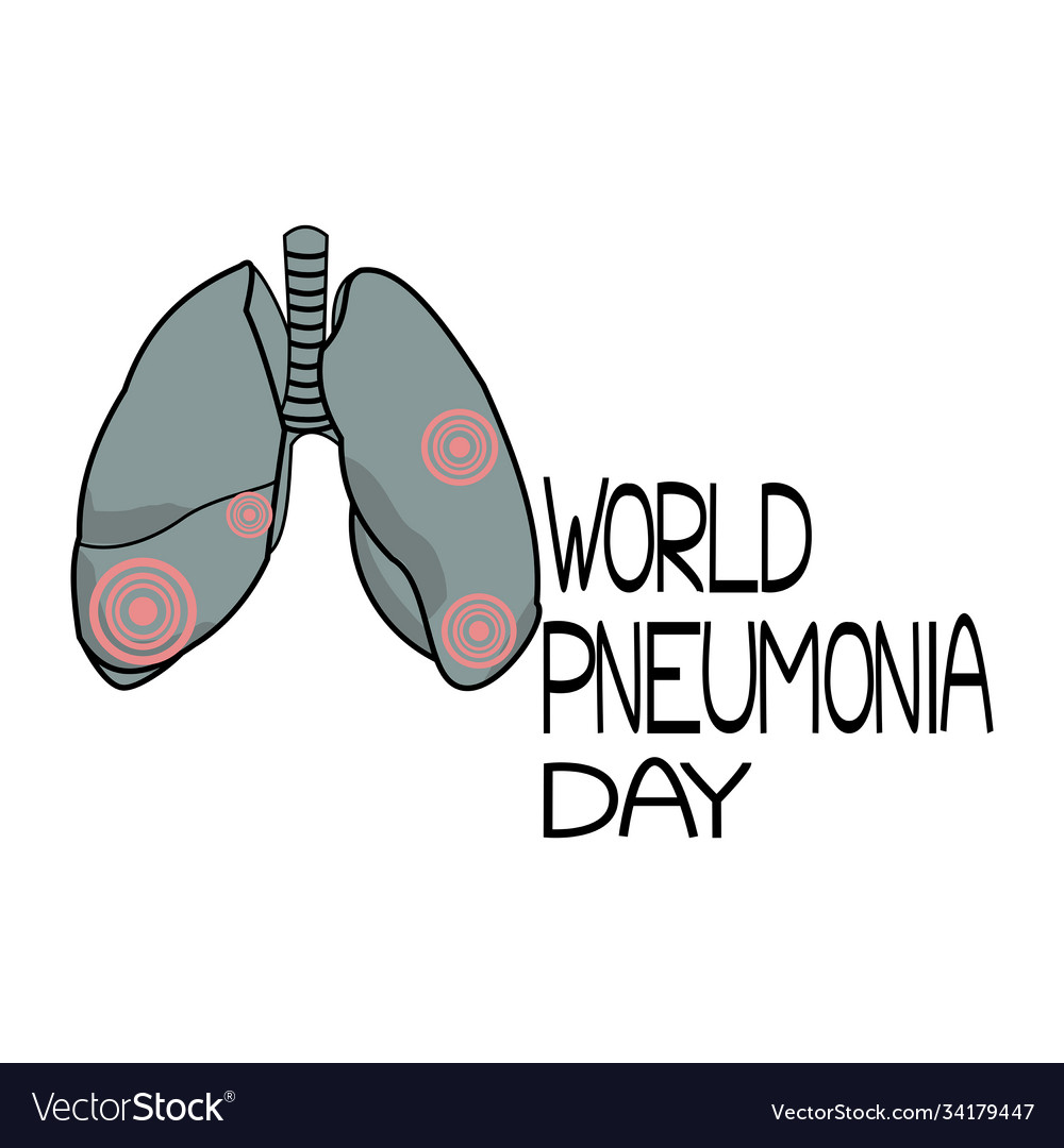 Weltpneumonie Tag schematische Darstellung