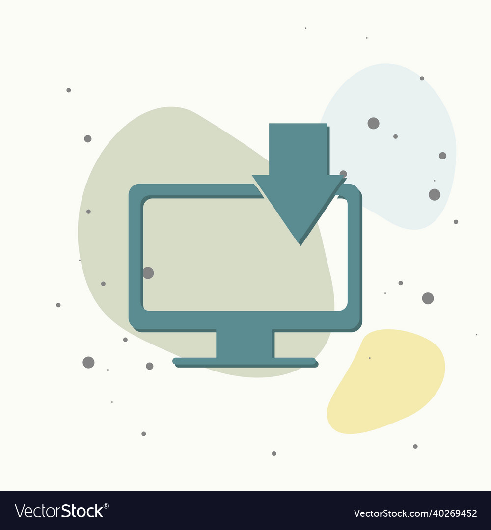 A modern computer monitor with arrow