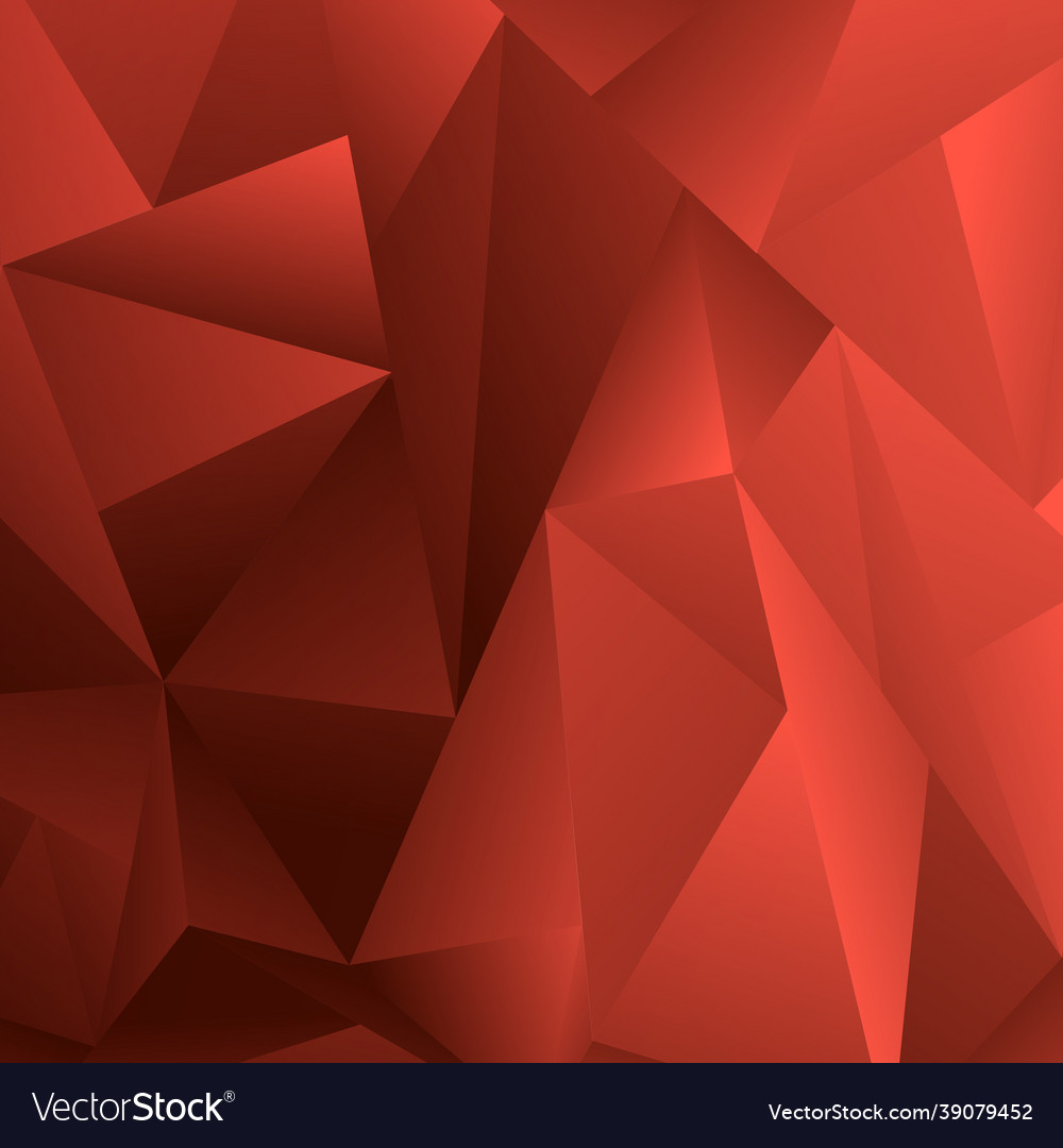 Abstract red gradient triangles of different
