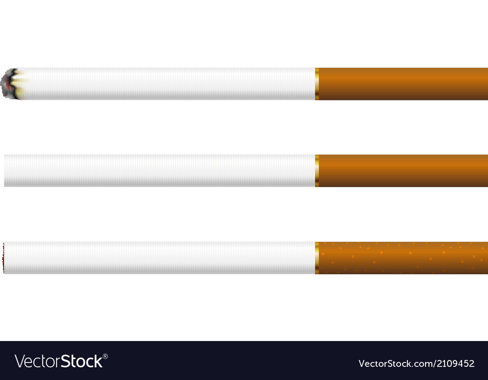 Cigarettes on a white background