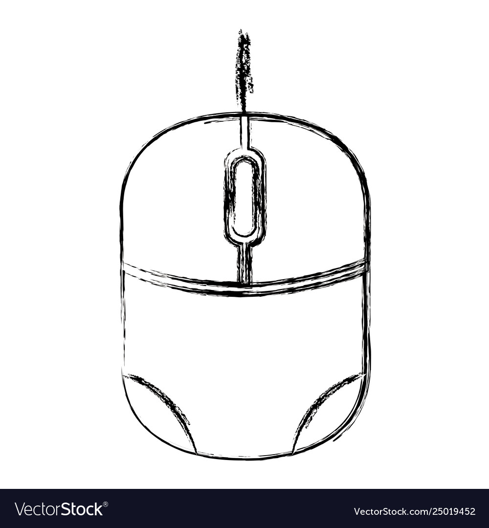 Computer mouse isolated icon vector image Computer mouse isolated icon