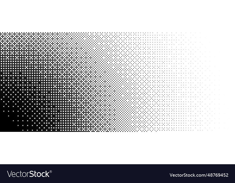 Corner halftone texture dotted curve gradient vector image Corner halftone texture dotted curve gradient