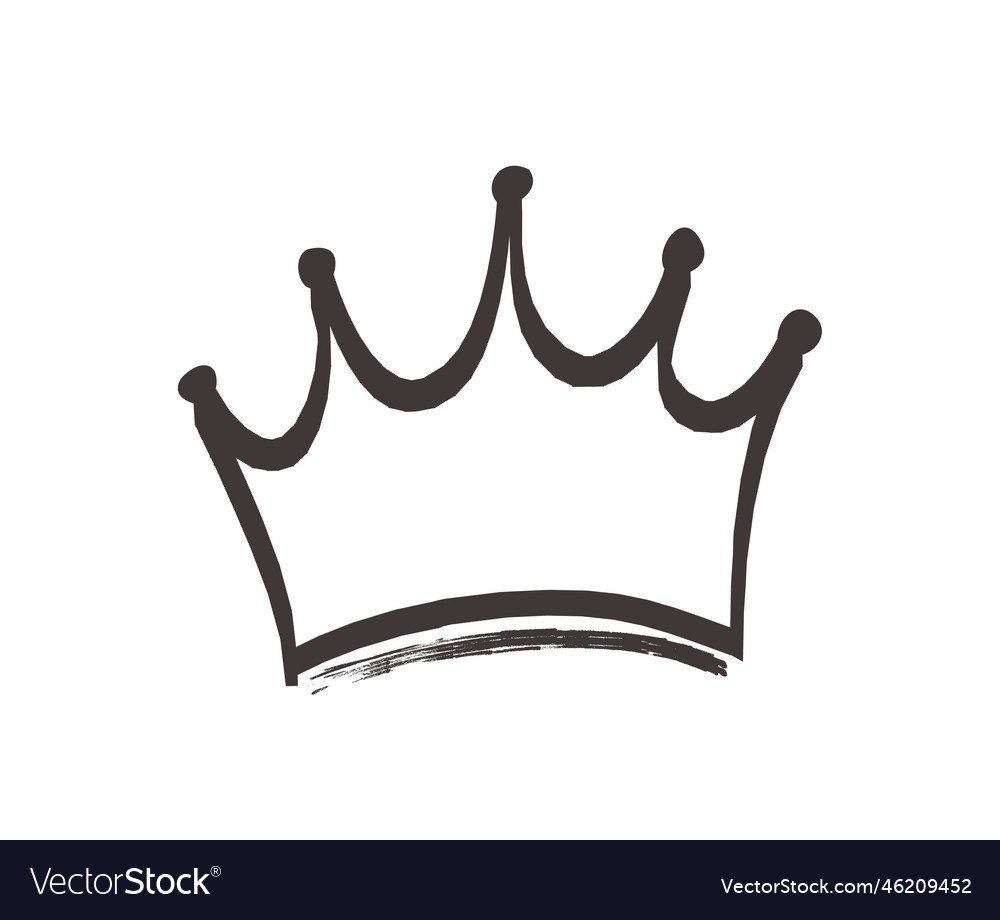 Crown doodle icon Royalty Free Vector Image - VectorStock