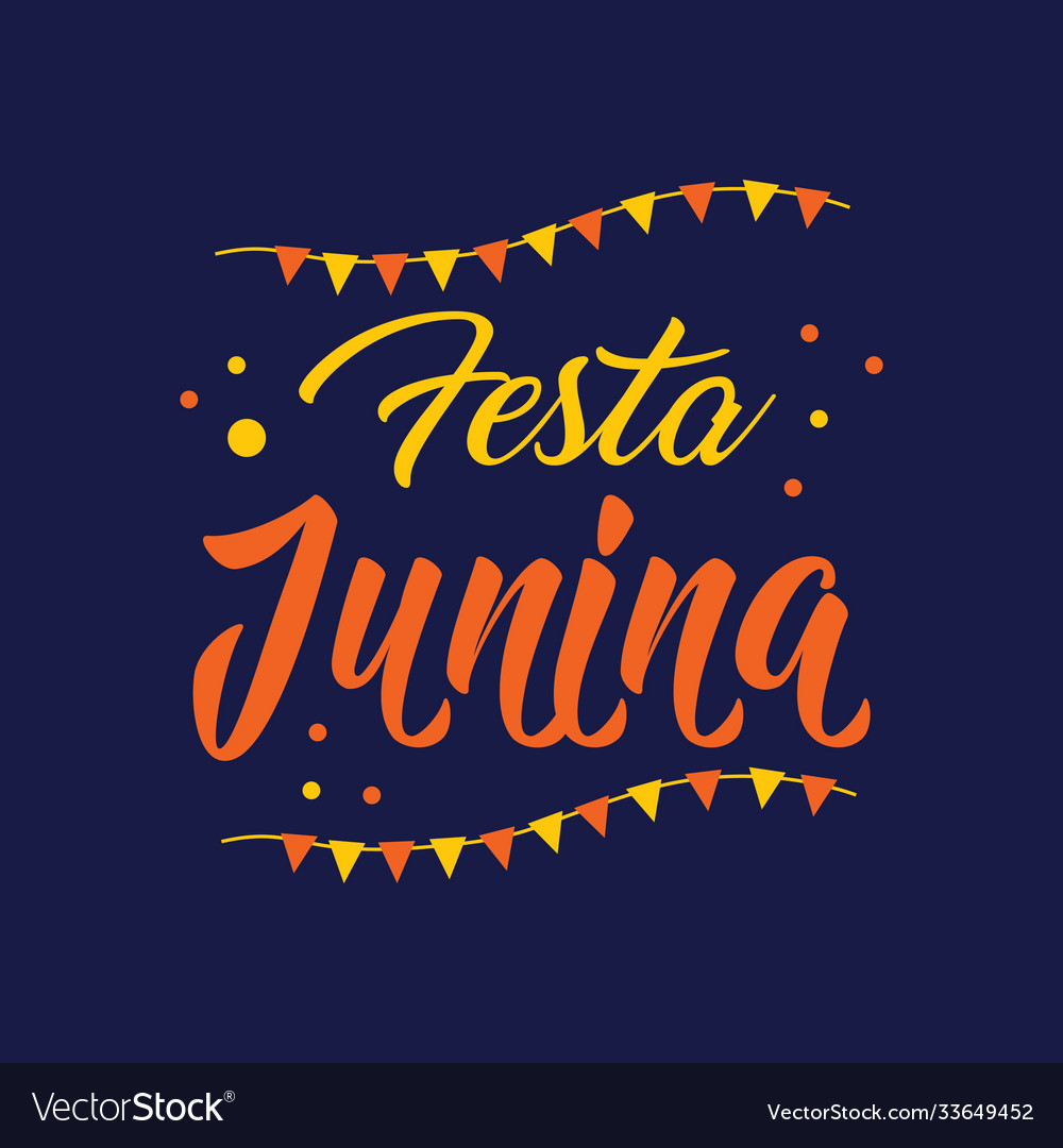 Festa junina logo template design Royalty Free Vector Image