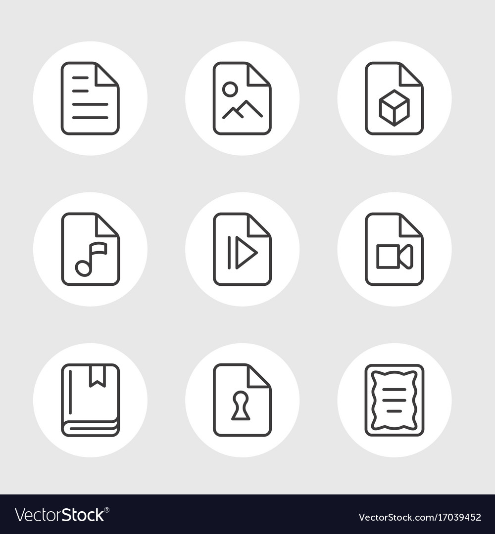 File Format Icons - Line Style