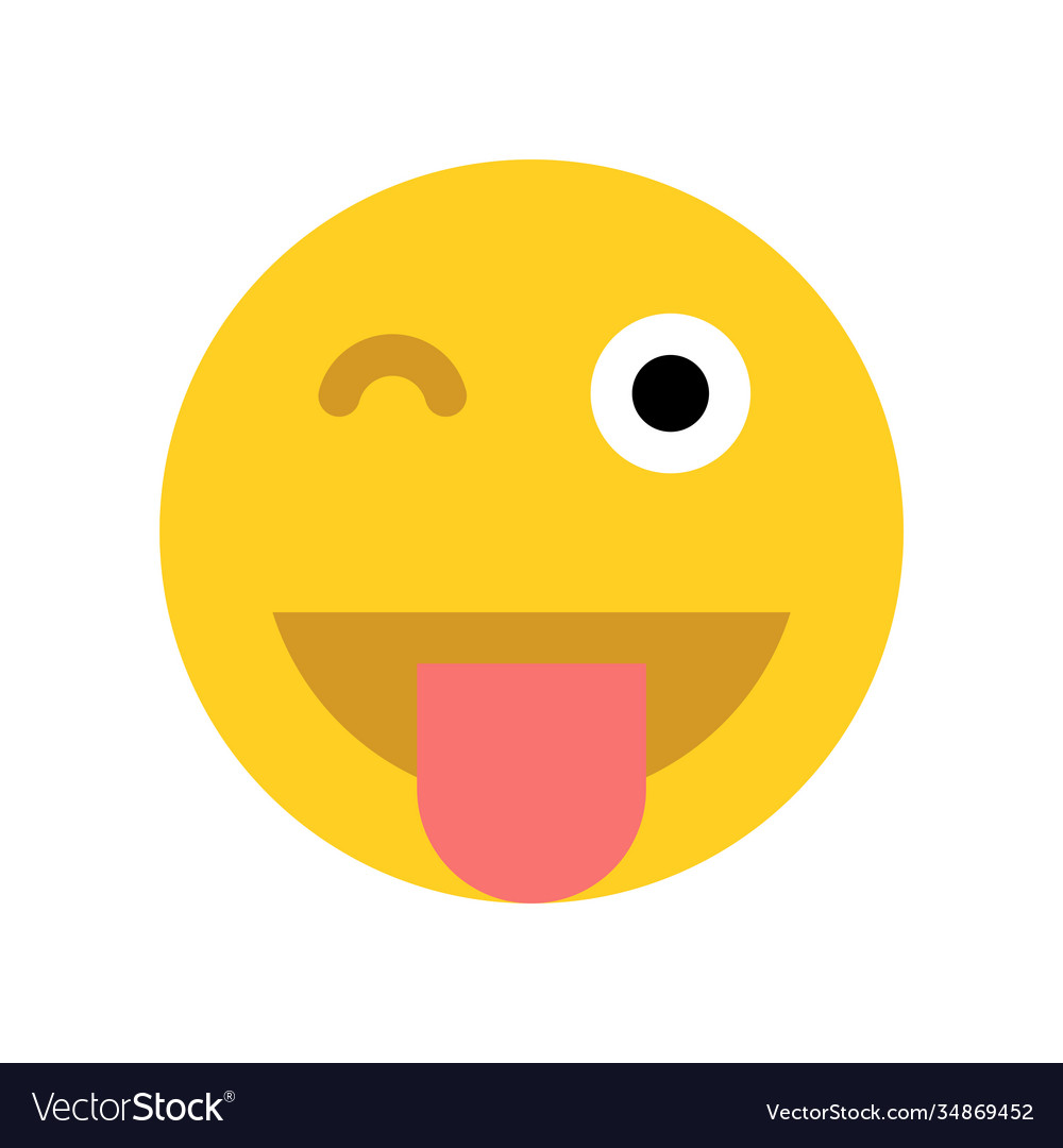 Happy yellow emoji face Royalty Free Vector Image