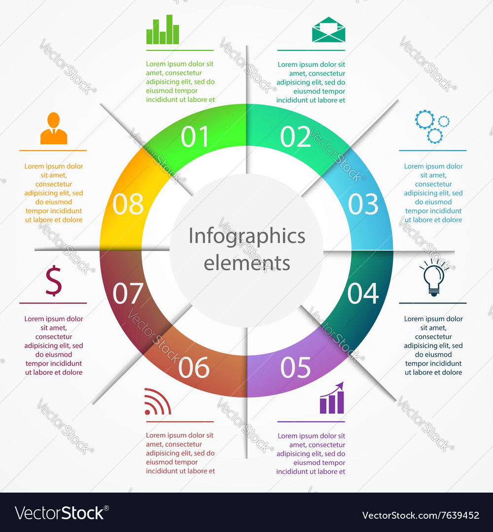 Infographics business elements Royalty Free Vector Image