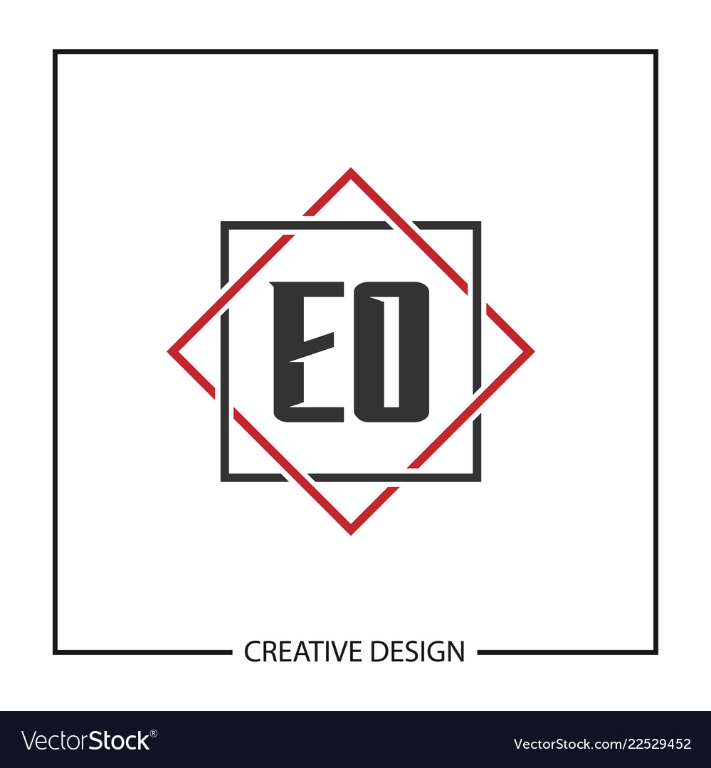 Initial letter eo logo template design