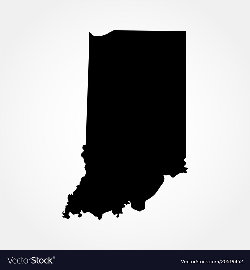 Map of the us state indiana Royalty Free Vector Image