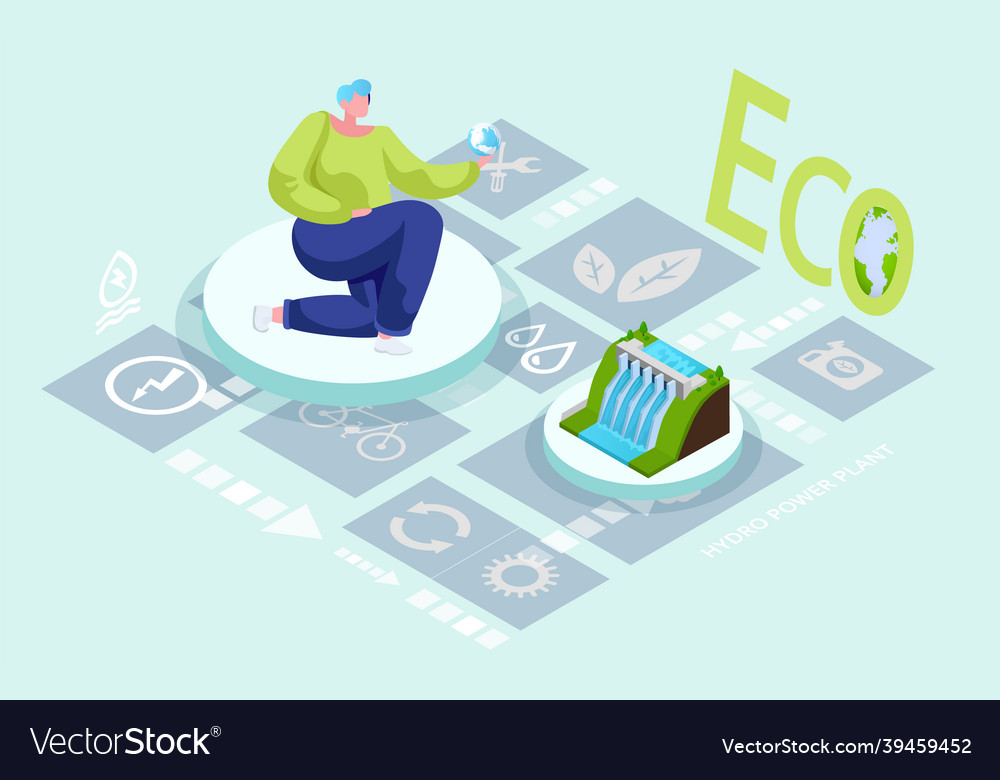 Sorting garbage caring for earth planet vector image Sorting garbage caring for earth planet