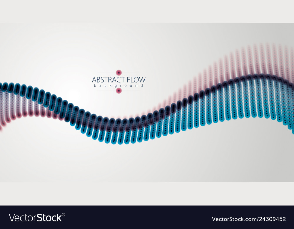Sound wave particles flow effect in motion vector image Sound wave particles flow effect in motion