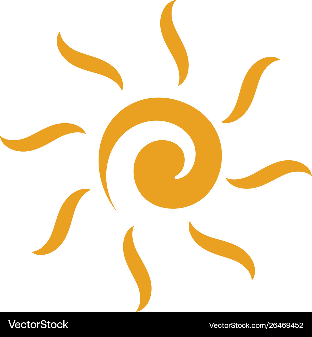 Sun logo icon Royalty Free Vector Image - VectorStock
