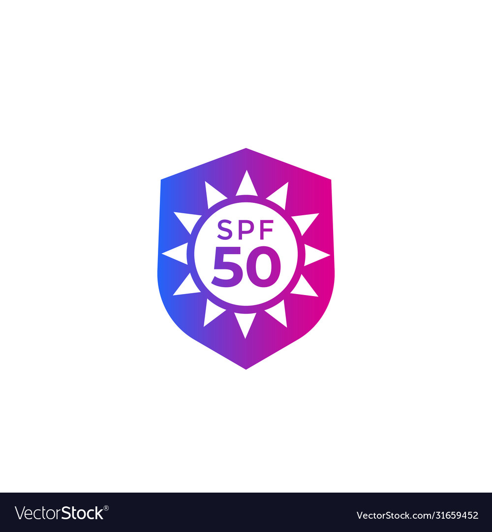 Uv sun protection spf 50 icon with gradient