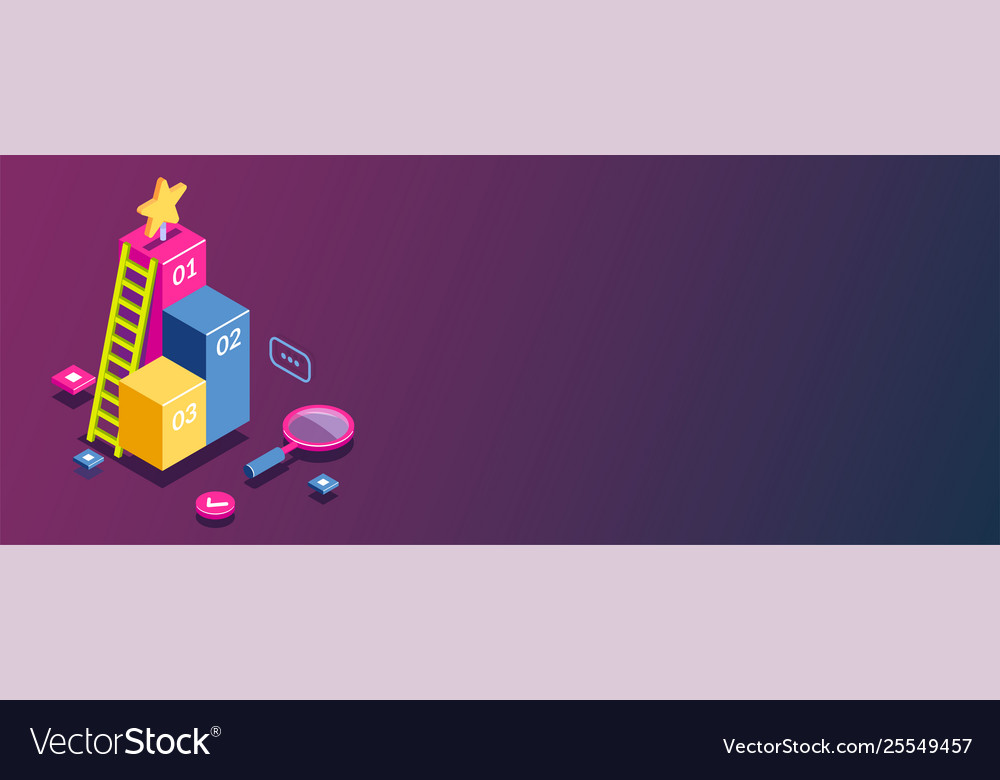 3d infographic for web template flat isometric