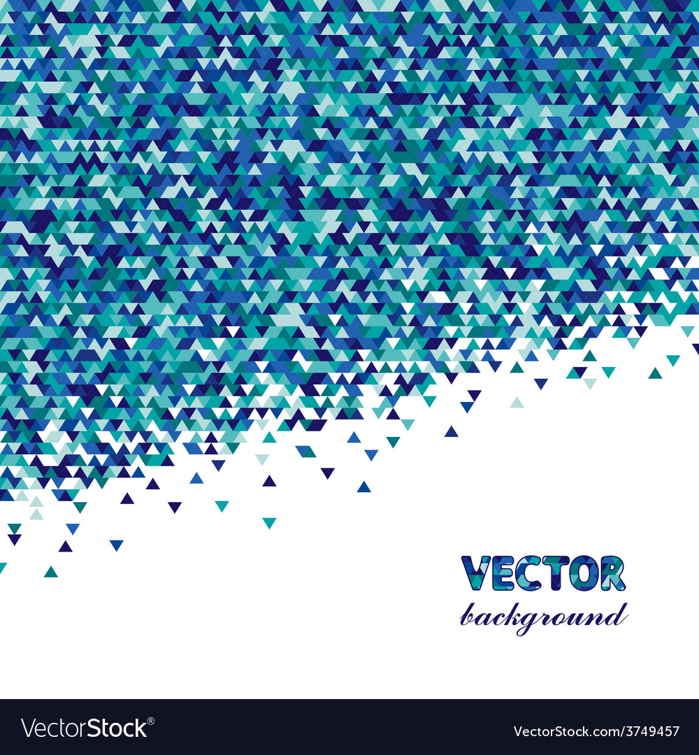 Abstract background with triangles in blue