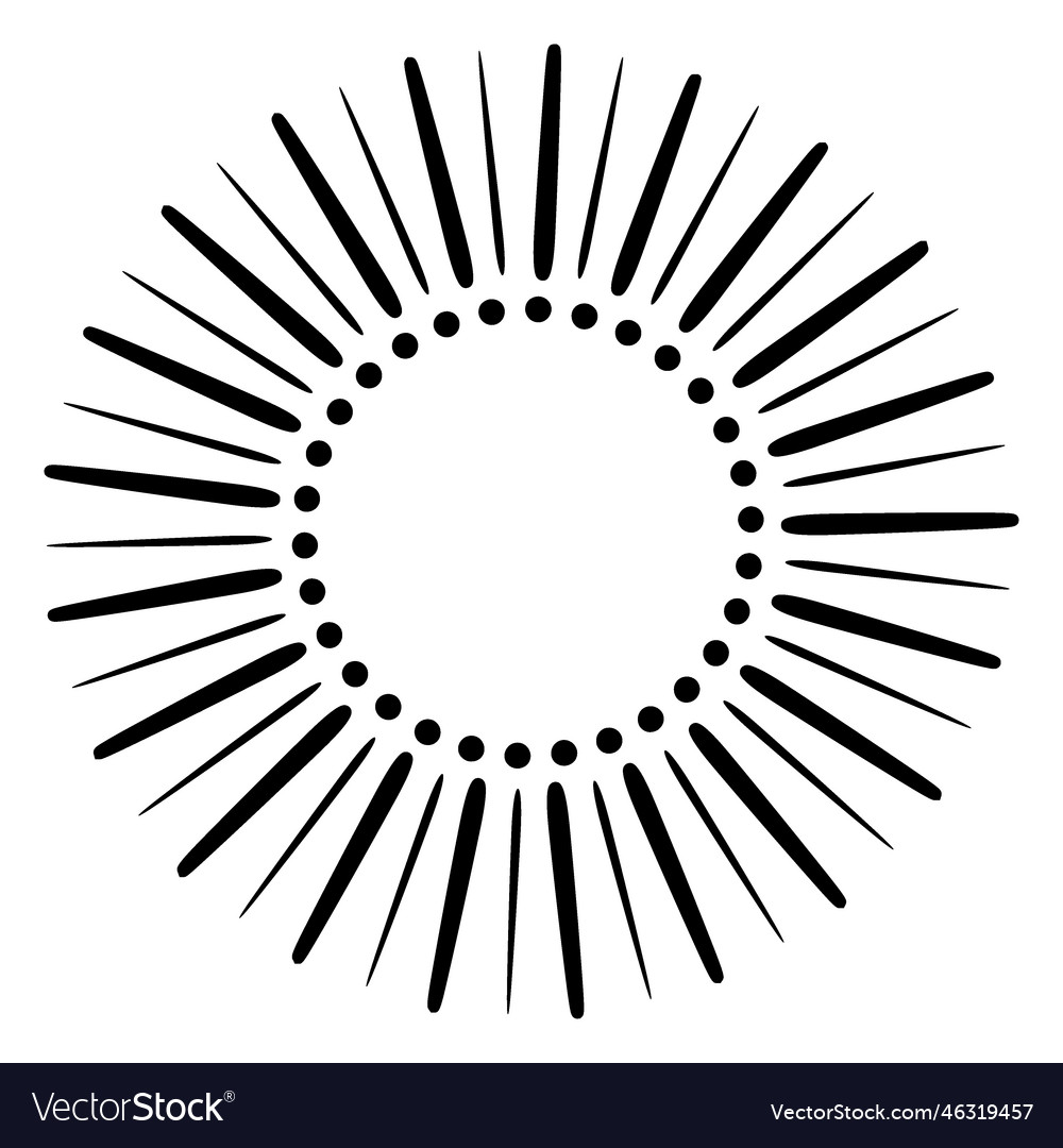 Abstract sun rays icon Royalty Free Vector Image