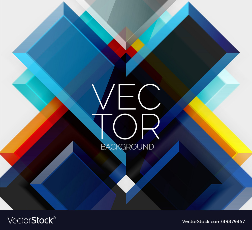 Arrow square geometric abstract background vector image Arrow square geometric abstract background