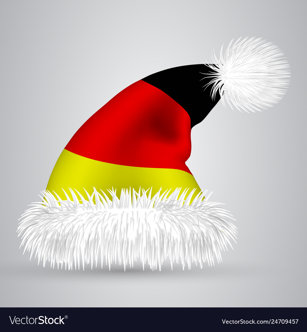 Cartoon santa hat isolated on white background Vector Image