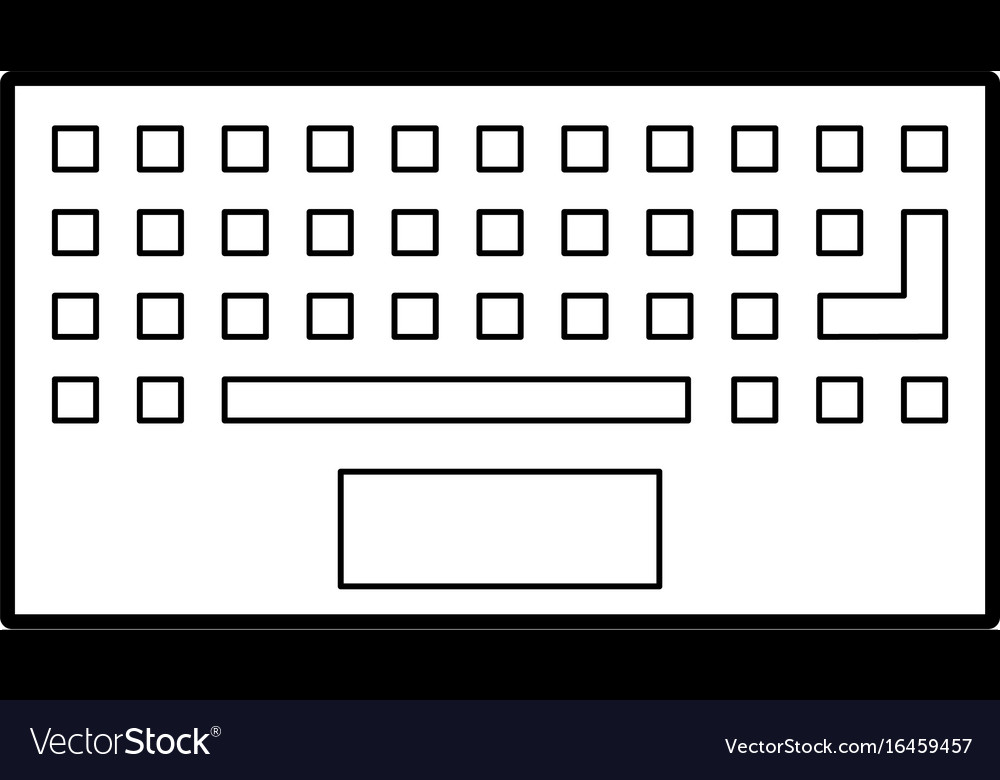 Computer keyboard isolated icon