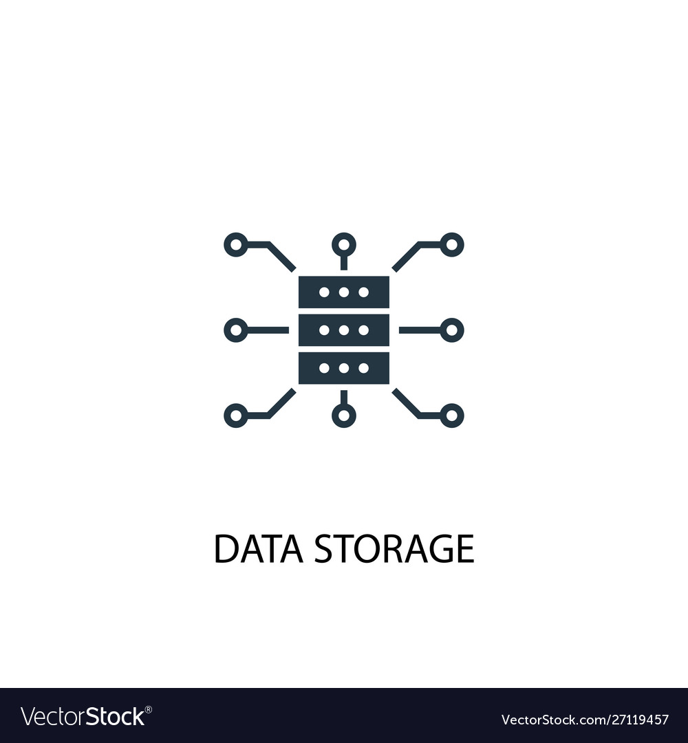 Data storage icon simple element Royalty Free Vector Image