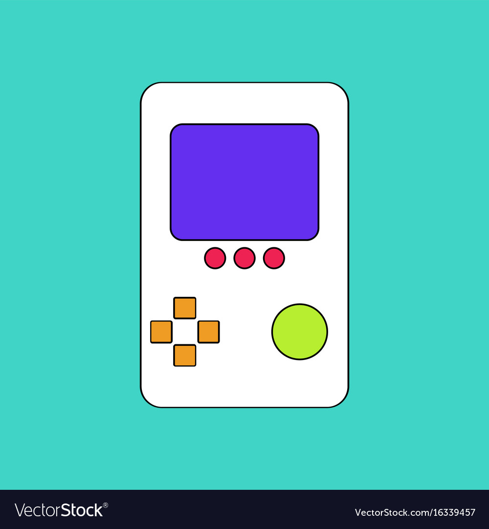 Flat icon design collection tetris portable game