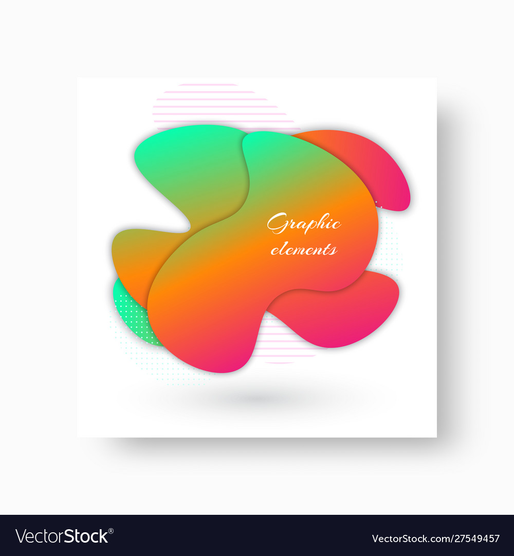 Flowing shapes on a square background Vector Image Flowing shapes on a square background