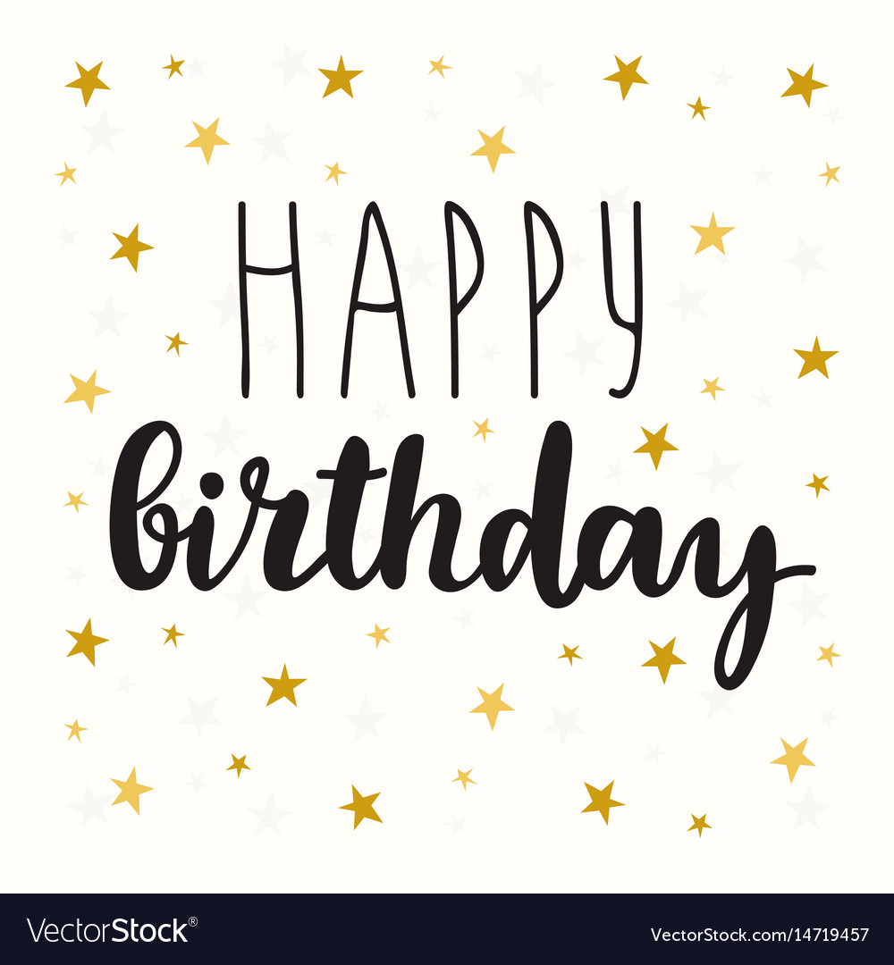 Happy birthday greeting card logotype Royalty Free Vector