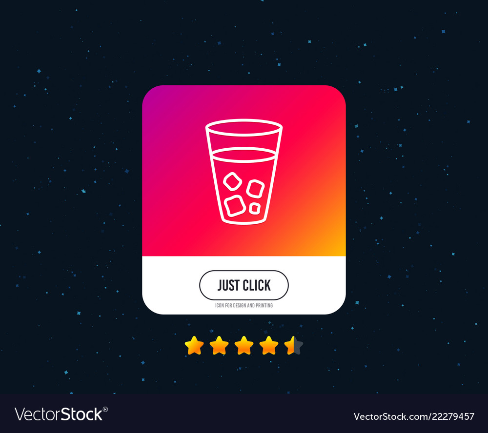 Ice Tea Line Icon Soda Drink Sign Royalty Free Vector Image