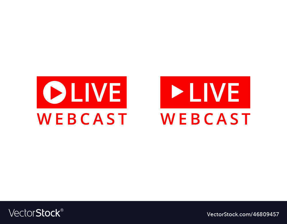 Live webcast with play button