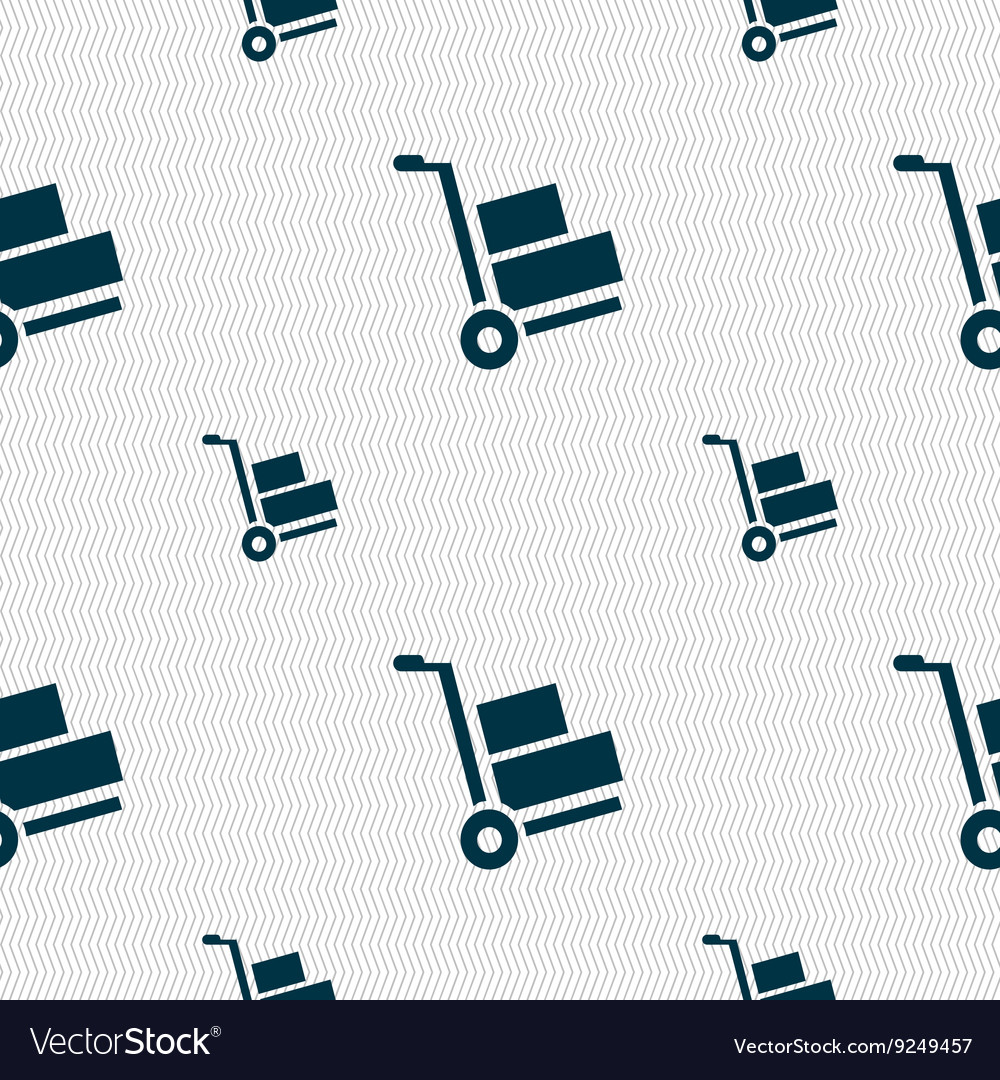 Loader icon sign seamless pattern with geometric