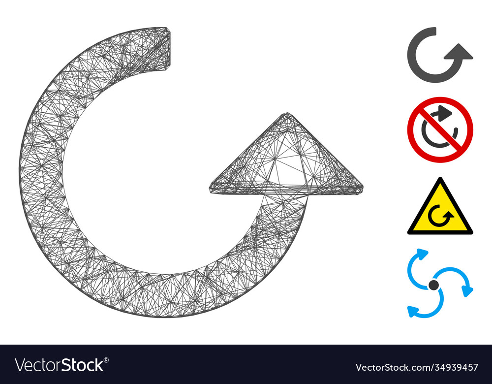 Network rotate mesh vector image Network rotate mesh