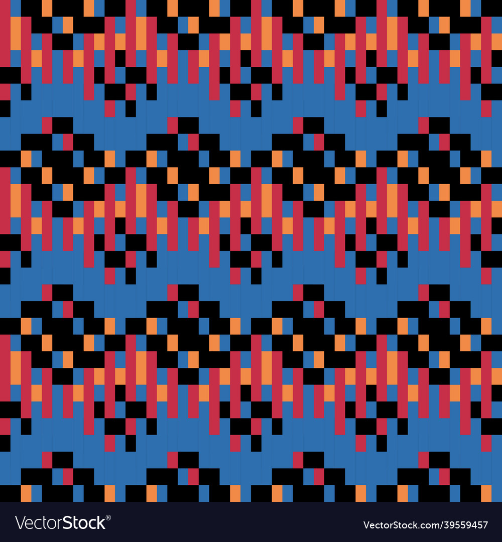 Seamless and colorful zig zag pattern