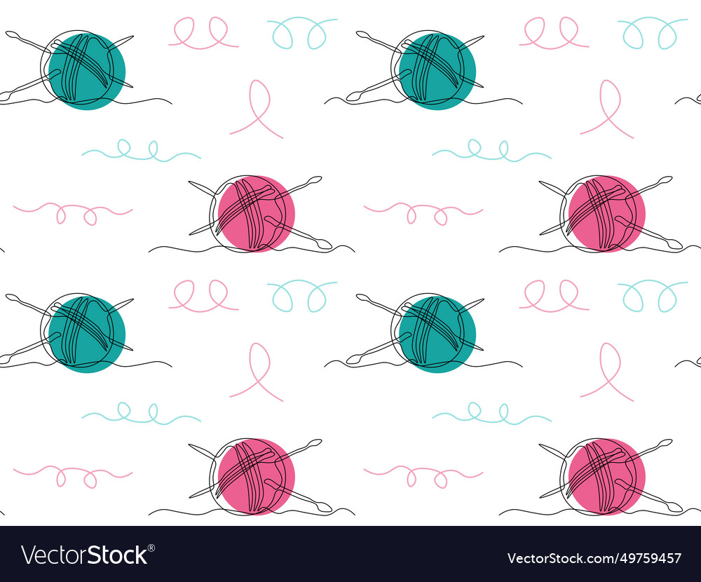Seamless doodle pattern with abstract tangle
