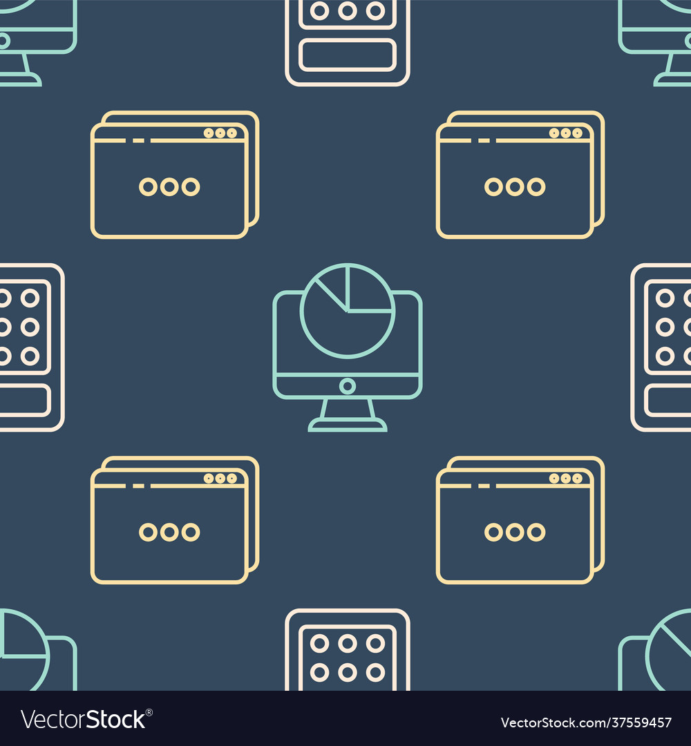 Set line calculator website template and computer