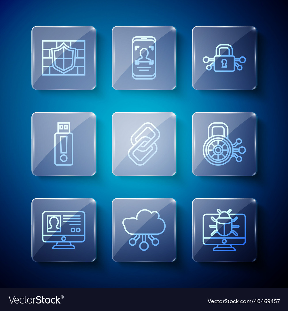 Set line create account screen internet of things Vector Image Set line create account screen internet of things