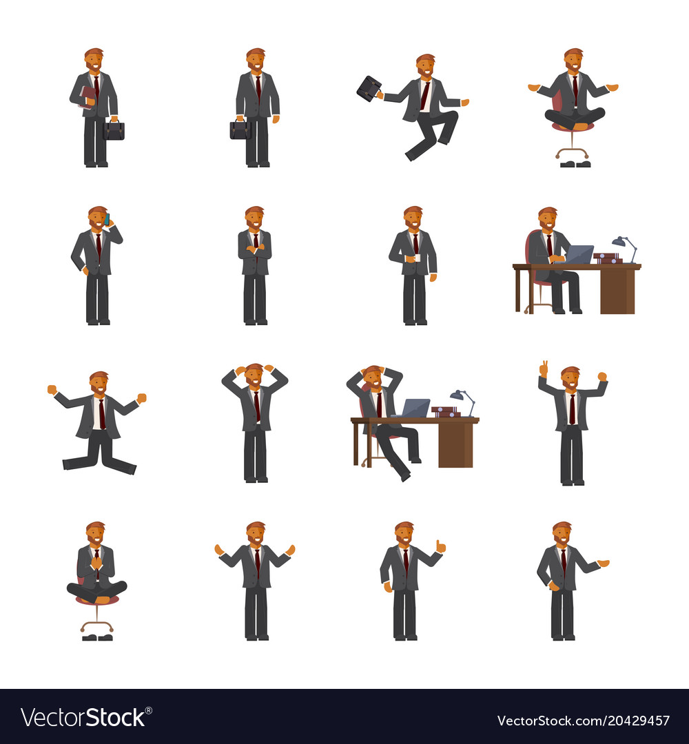 Smart businessman character