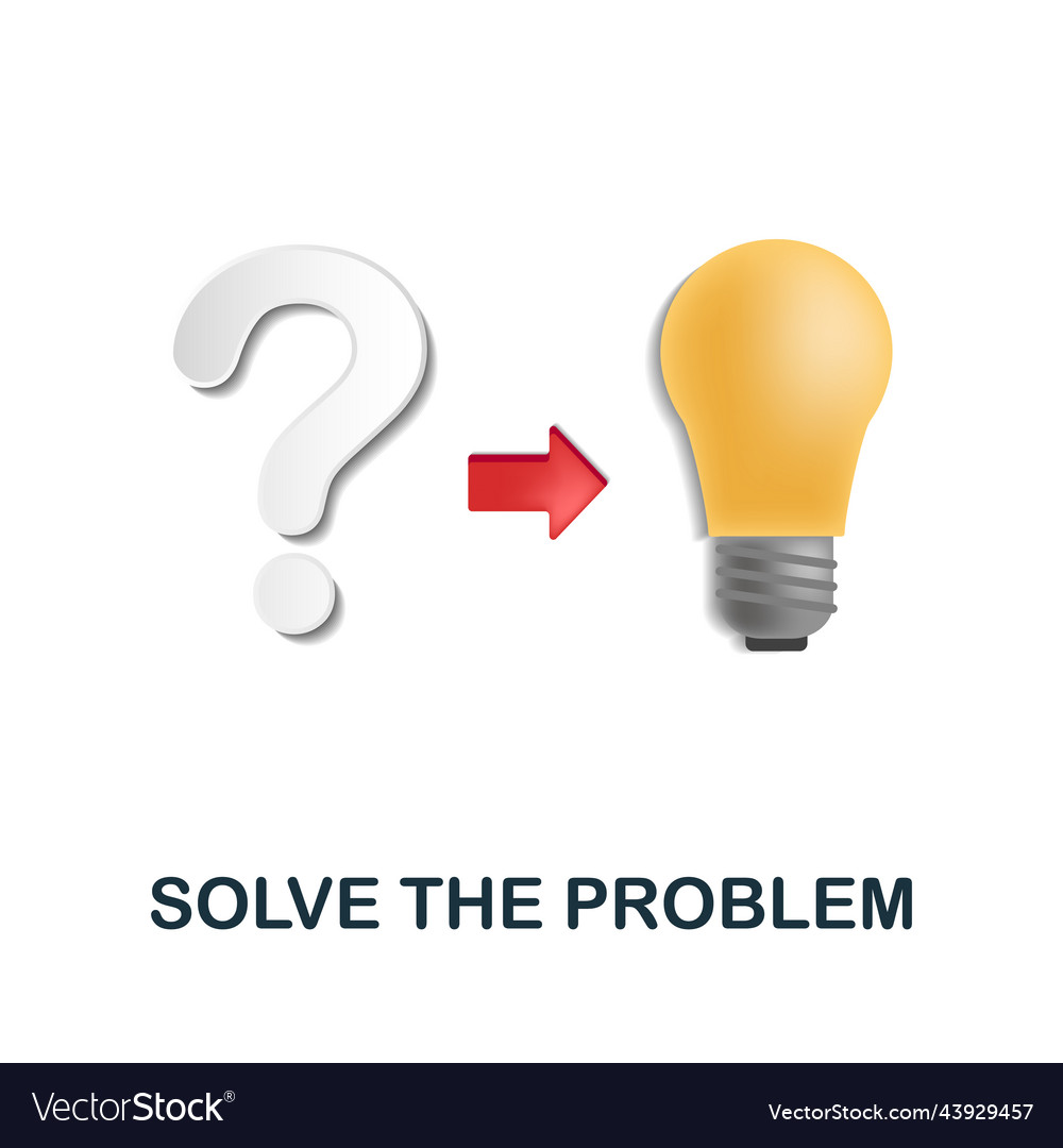 Solve the problem icon 3d from brain procces