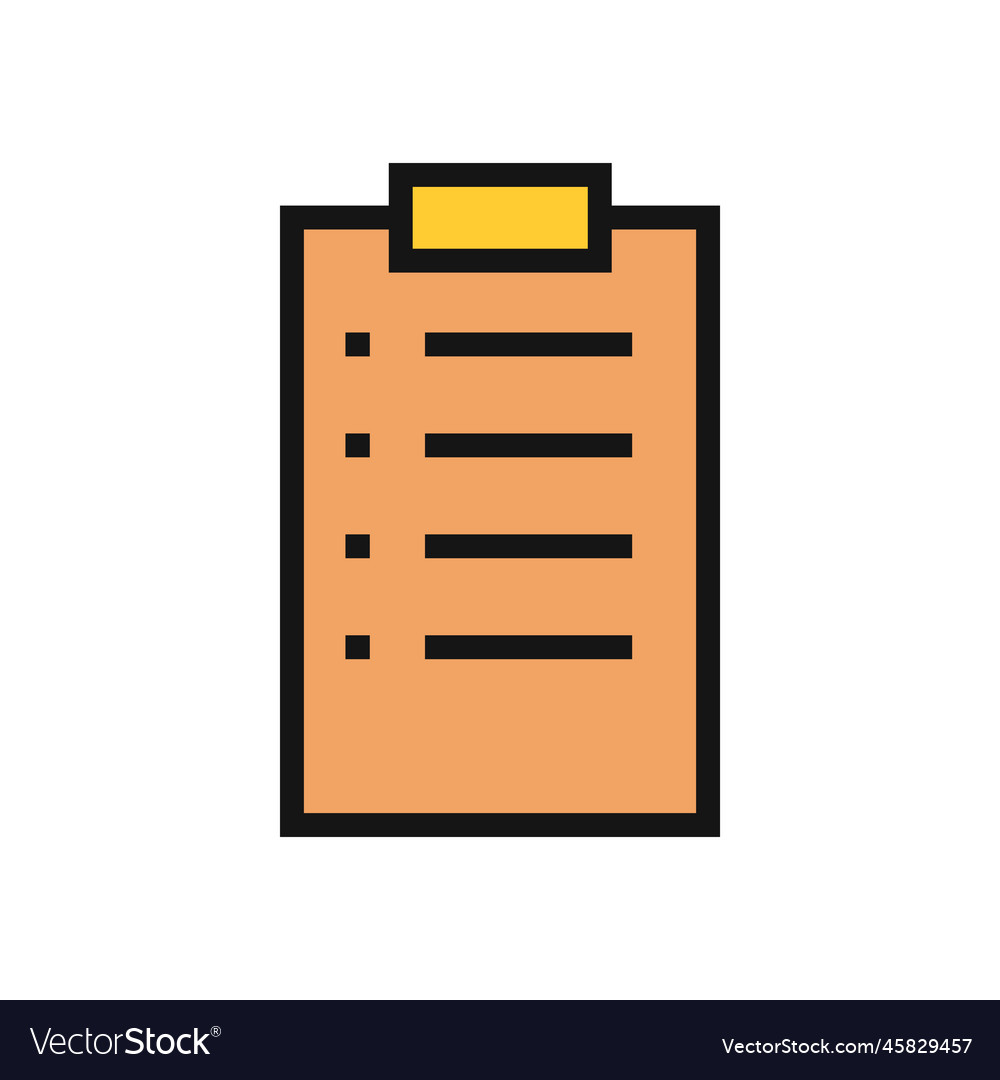 Tasks line icon isolated on white background vector image Tasks line icon isolated on white background