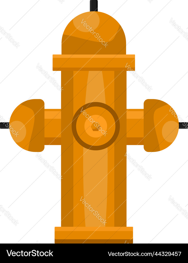 Yellow Fire Hydrant Royalty Free Vector Image - VectorStock