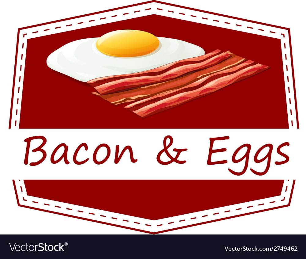 Bacon and eggs Royalty Free Vector Image VectorStock