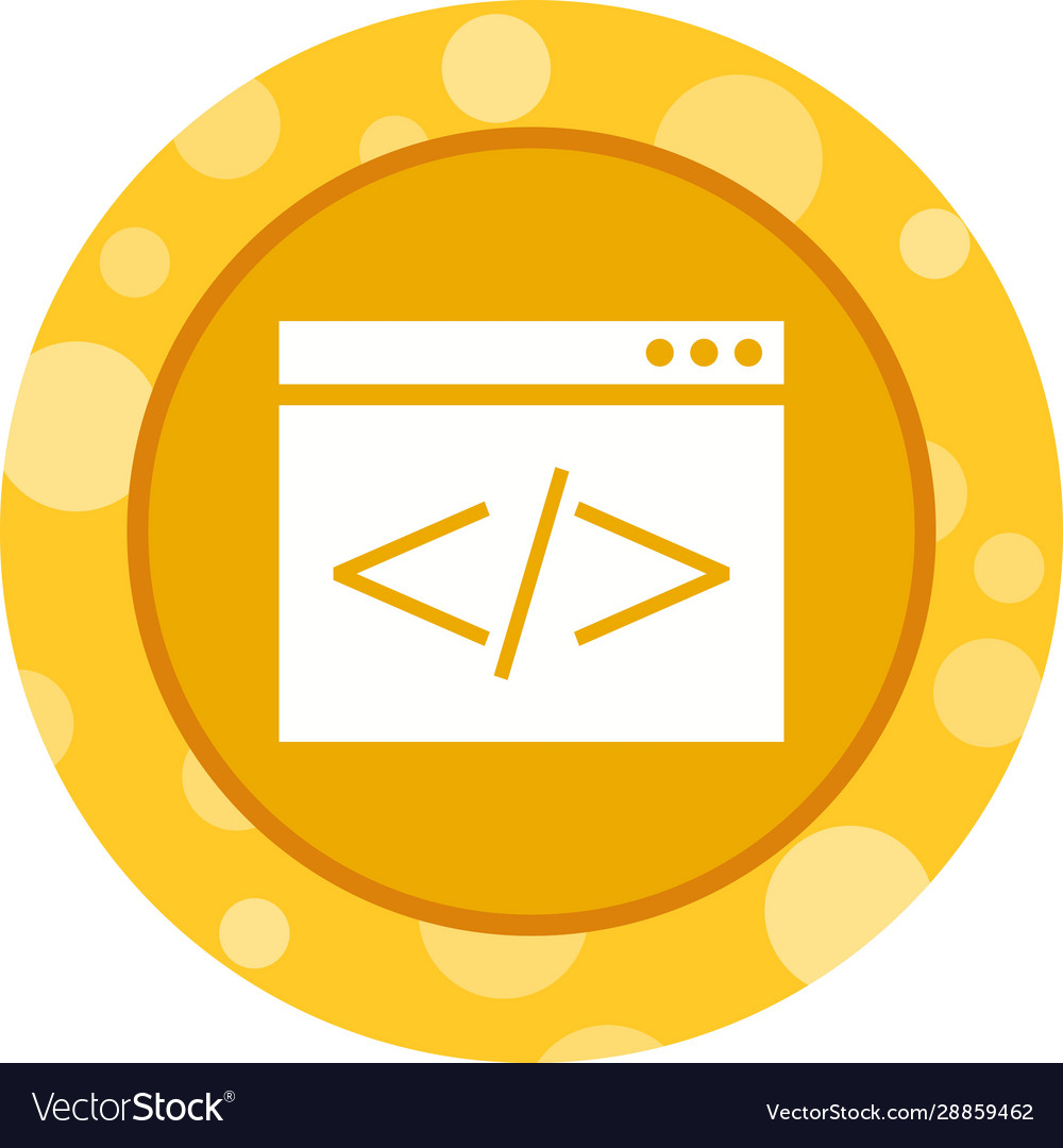 Beautiful coding glyph icon