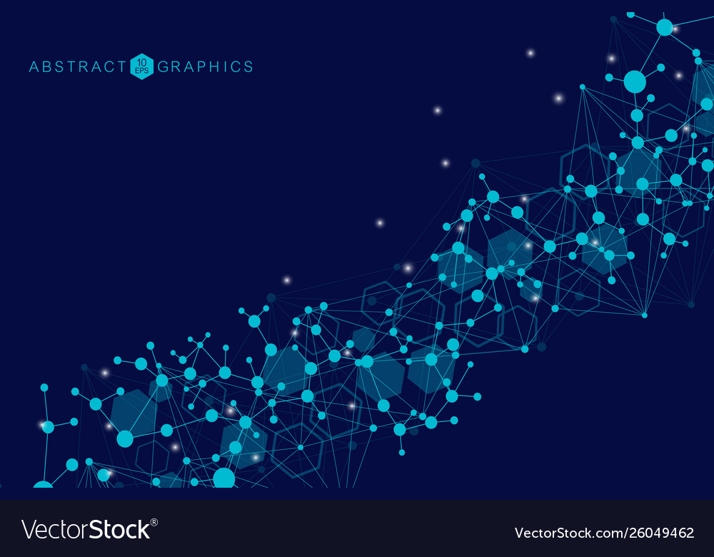 Big data visualization background modern vector image Big data visualization background modern