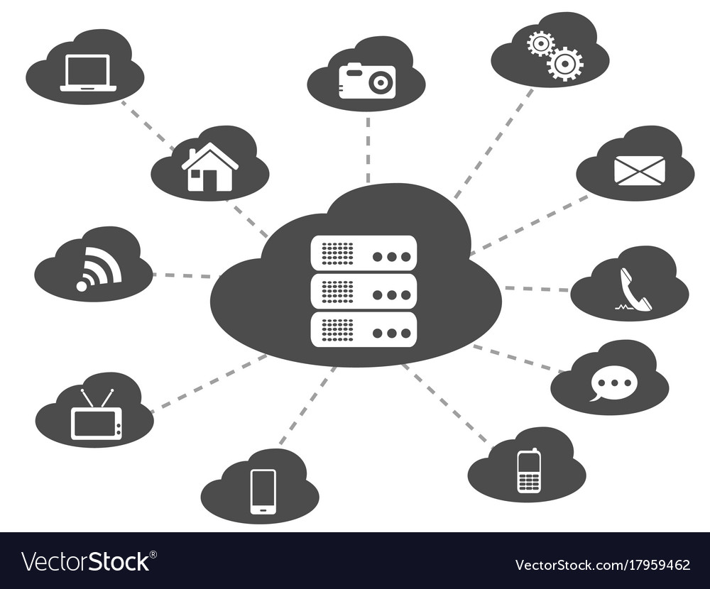 Black cloud networking background