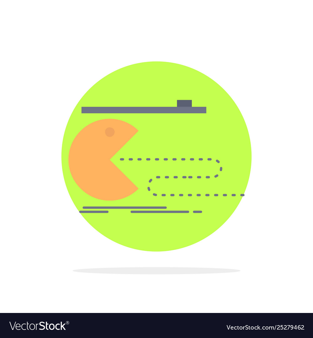Character computer game gaming pacman flat color vector image Character computer game gaming pacman flat color