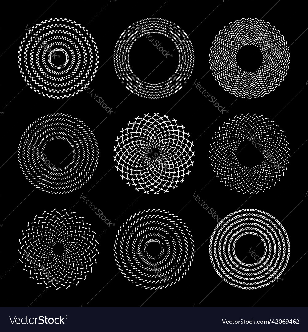 Circle patterns vector image Circle patterns