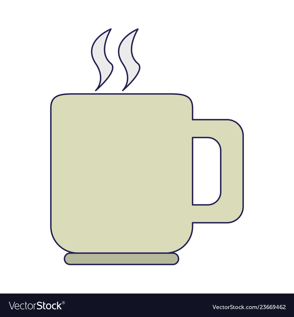 Coffee mug drink isolated Royalty Free Vector Image