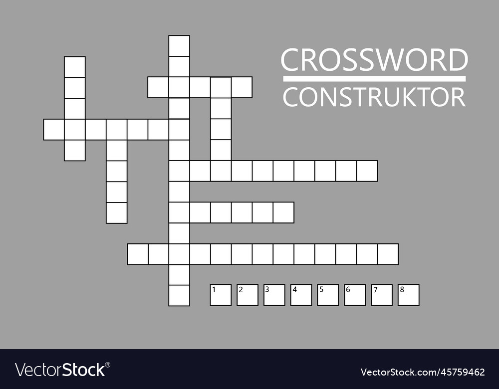 Crossword Puzzle Squares - Blank Template